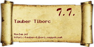 Tauber Tiborc névjegykártya